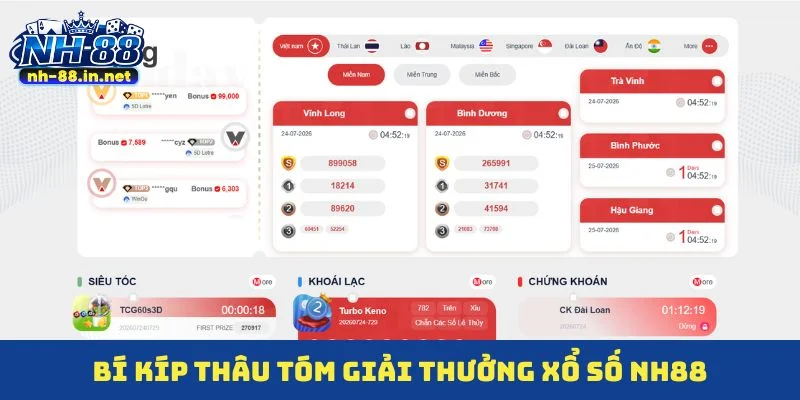 Bí kíp thâu tóm giải thưởng xổ số NH88