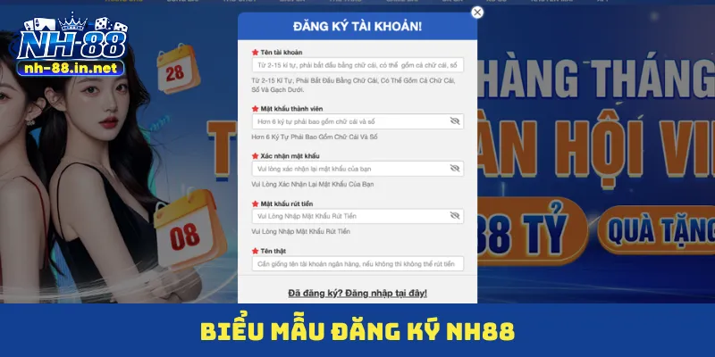 Biểu mẫu đăng ký NH88