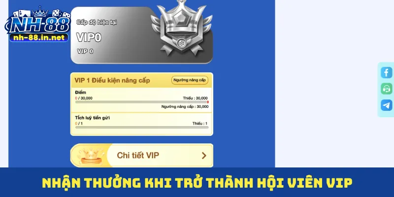 Nhận thưởng khi trở thành hội viên VIP