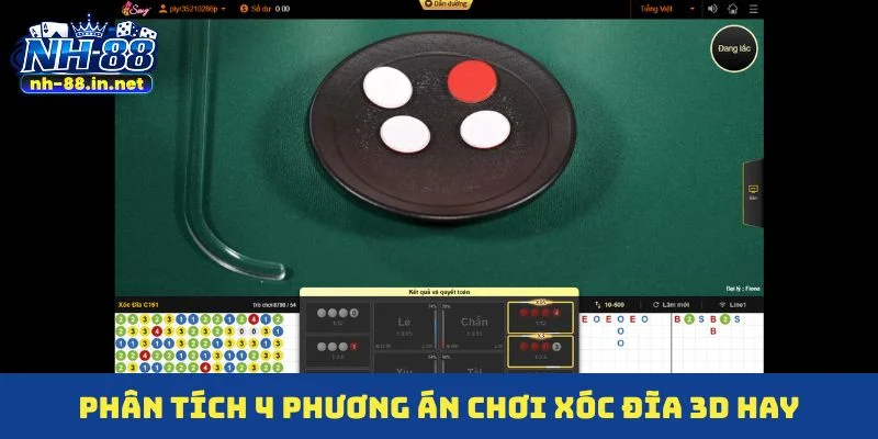 Phân tích 4 phương án chơi xóc đĩa 3D hay